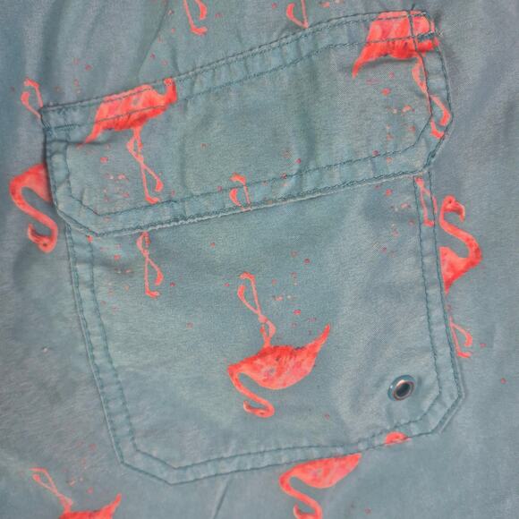 MOLOKAI Pink Flamingo Swimming Shorts Men Size L - Picture 7 of 11